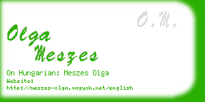 olga meszes business card